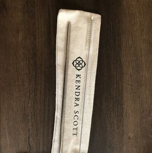 Kendra Scott Metal Straw, Carrying Pouch and Brush